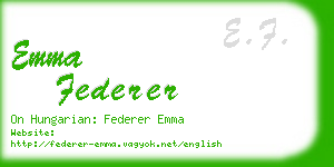 emma federer business card